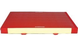 Mata ochronna do lądowania na przyrządzie, o podwójnej gęstości, pokrowiec PVC, z paskami mocującymi, 240 x 200 x 20 cm