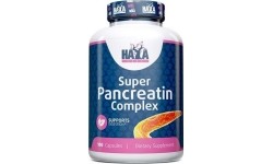 Haya Labs Super Pancreatin Enzymes (Pankreatino virškinimo fermentai) 100 kaps.