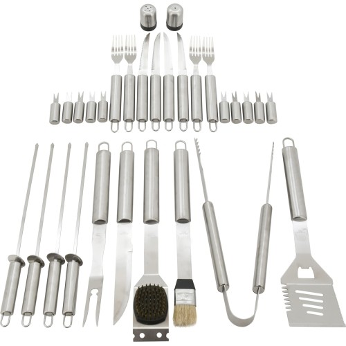 Zestaw narzędzi do grillowania Cattara - 30 elementów, aluminiowa walizka