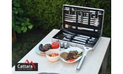 Zestaw narzędzi do grillowania Cattara - 30 elementów, aluminiowa walizka