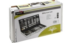 Zestaw narzędzi do grillowania Cattara - 30 elementów, aluminiowa walizka