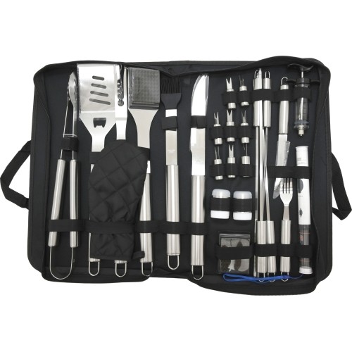 Zestaw narzędzi do grillowania Cattara - 27 elementów, etui tekstylne