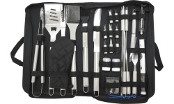 Zestaw narzędzi do grillowania Cattara - 27 elementów, etui tekstylne