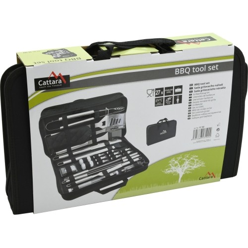 Zestaw narzędzi do grillowania Cattara - 27 elementów, etui tekstylne