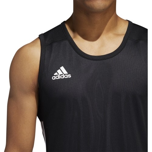 Koszulka do koszykówki Adidas 3G Spee Rev Jrs Black White DX6385