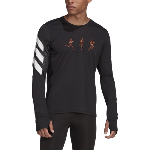 Adidas Marškinėliai Vyrams Conf Gfx Ls Black