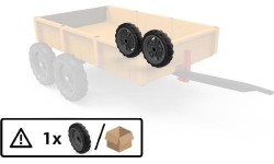 Koło szaro-czarne 9x2 lewe Farma
