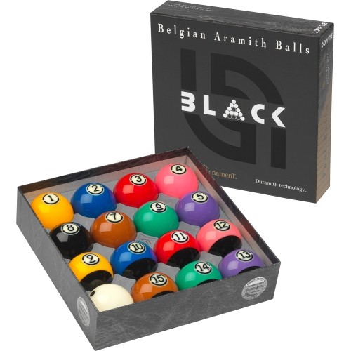 Zestaw bil bilardowych Aramith US Tournament TV Black Pool 57,2mm