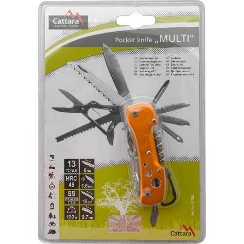 Scyzoryk Nóż turystyczny Cattara Multi 10 cm