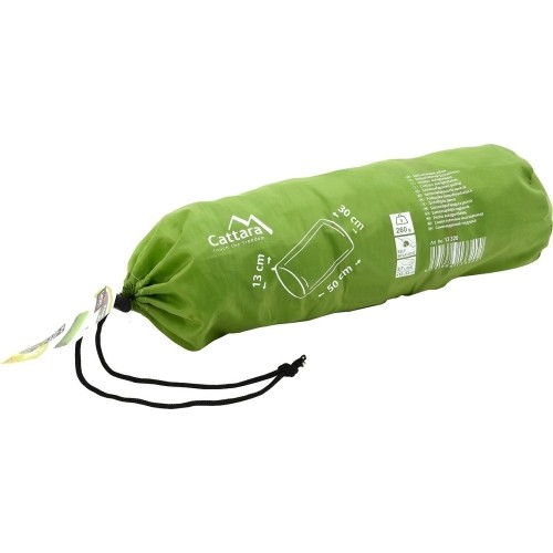 Poduszka samopompująca turystyczna podróżna Cattara - Zielona, 50 x 30 x 13 cm