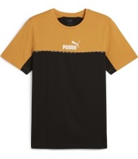 Koszulka męska Puma Ess Block X Tape Black Yellow 673341 91