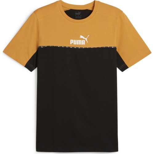 Koszulka męska Puma Ess Block X Tape Black Yellow 673341 91