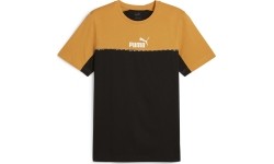 Koszulka męska Puma Ess Block X Tape Black Yellow 673341 91