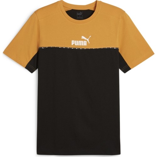 Koszulka męska Puma Ess Block X Tape Black Yellow 673341 91