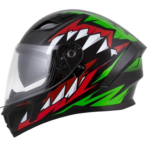 Kask motocyklowy Cassida Orbit StriX czerwony/zielony/szary/biały/czarny