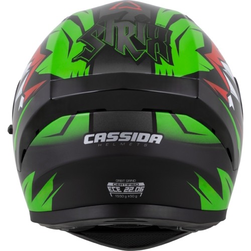 Kask motocyklowy Cassida Orbit StriX czerwony/zielony/szary/biały/czarny