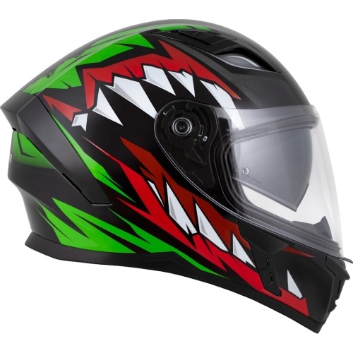 Kask motocyklowy Cassida Orbit StriX czerwony/zielony/szary/biały/czarny