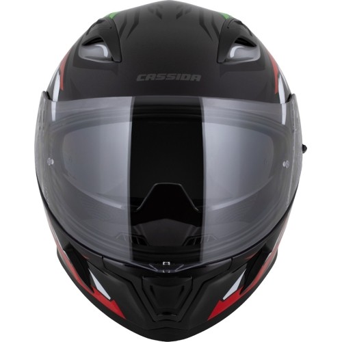 Kask motocyklowy Cassida Orbit StriX czerwony/zielony/szary/biały/czarny