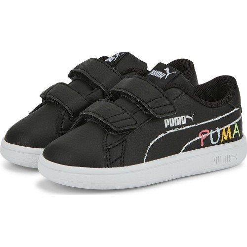 Buty dziecięce Puma Smash v2 Home School czarne 386201 01
