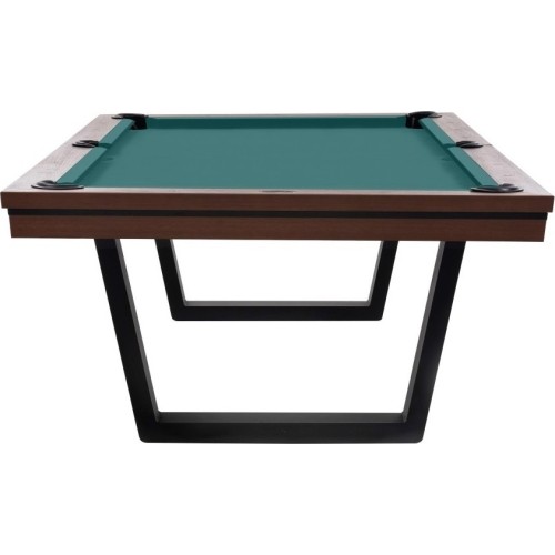 Stół bilardowy / stół do jadalni, Rasson Madrid, orzech, 8 stóp, obrus klubowy żółto-zielony