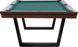 Stół bilardowy / stół do jadalni, Rasson Madrid, orzech, 8 stóp, obrus klubowy żółto-zielony