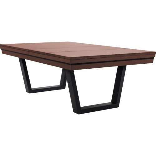 Stół bilardowy / stół do jadalni, Rasson Madrid, orzech, 8 stóp, obrus klubowy żółto-zielony