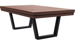 Stół bilardowy / stół do jadalni, Rasson Madrid, orzech, 8 stóp, obrus klubowy żółto-zielony