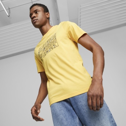 Puma Marškinėliai Vyrams Graphics Summer Tee Yellow 674482 40