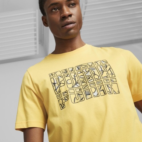 Puma Marškinėliai Vyrams Graphics Summer Tee Yellow 674482 40