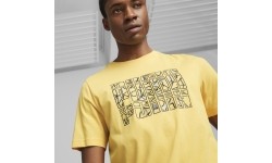 Puma Marškinėliai Vyrams Graphics Summer Tee Yellow 674482 40