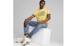 Puma Marškinėliai Vyrams Graphics Summer Tee Yellow 674482 40