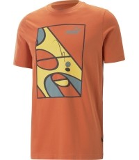 Puma Graphics Court Tee koszulka męska Chili Orange 674481 94
