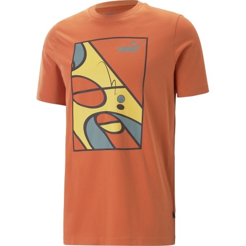 Puma Graphics Court Tee koszulka męska Chili Orange 674481 94