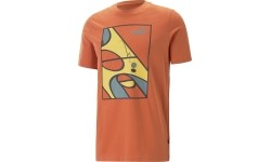 Puma Graphics Court Tee koszulka męska Chili Orange 674481 94