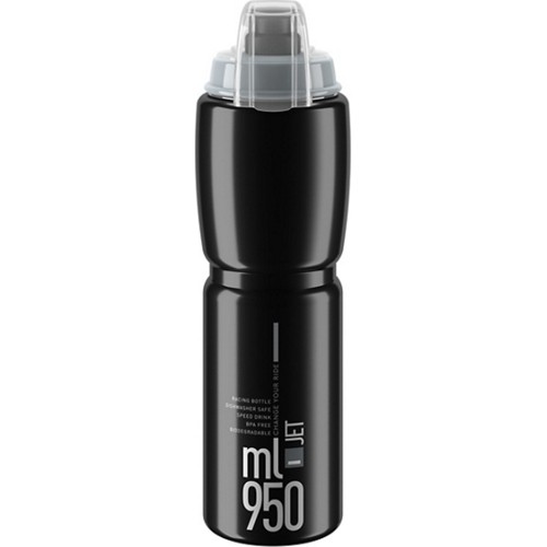 Bidon ELITE Jet Plus 950 ml, błyszczący czarny