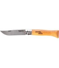Nóż Opinel 9 carbon z rękojeścią bukową w blistrze