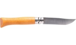 Nóż Opinel 9 carbon z rękojeścią bukową w blistrze