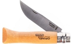 Nóż Opinel 9 carbon z rękojeścią bukową w blistrze