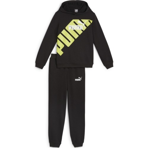 Dres sportowy dla młodzieży Puma Power Sweat Suit, czarno-żółty 679999 51
