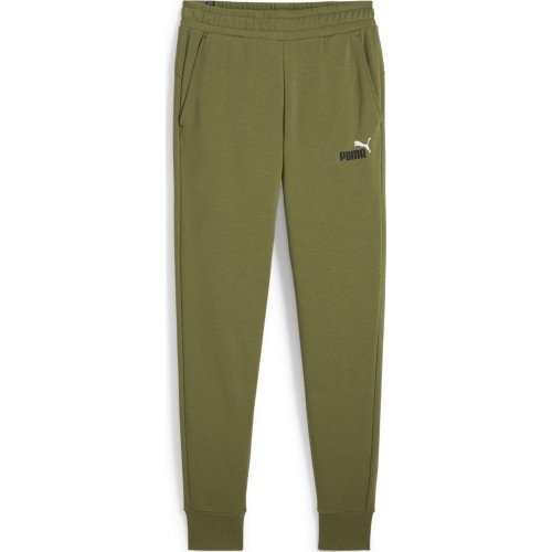 Spodnie sportowe męskie Puma Ess+ 2 Col Logo, zielone 586768 35
