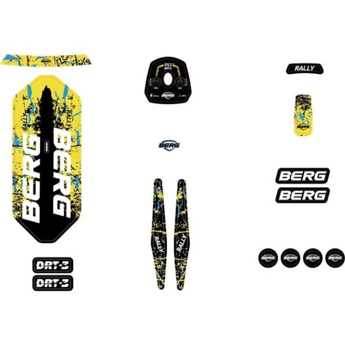 Rally - Zestaw naklejek DRT Yellow 3 Gears