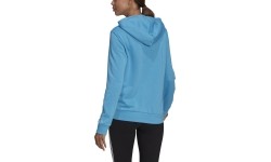 Bluza damska z kapturem Adidas W Lin FT, niebieska, HE9359