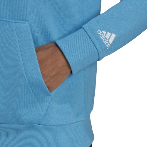 Bluza damska z kapturem Adidas W Lin FT, niebieska, HE9359