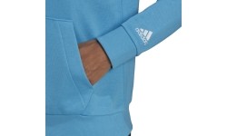 Bluza damska z kapturem Adidas W Lin FT, niebieska, HE9359