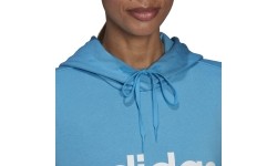 Bluza damska z kapturem Adidas W Lin FT, niebieska, HE9359
