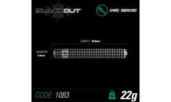 Rzutki Winmau Blackout ze stalowym grotem 22 g