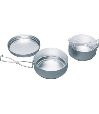 Garnek aluminiowy Yate, 3-częściowy