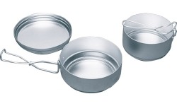 Garnek aluminiowy Yate, 3-częściowy