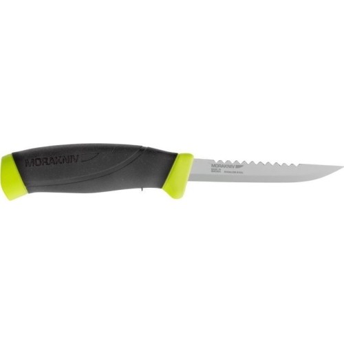 Nóż Morakniv Fishing Comfort Scaler 098 z ząbkami, stal nierdzewna
