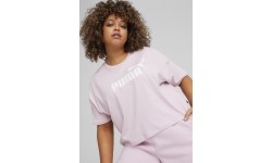 Bluzka damska Puma Ess Cropped Logo różowa 586866 60